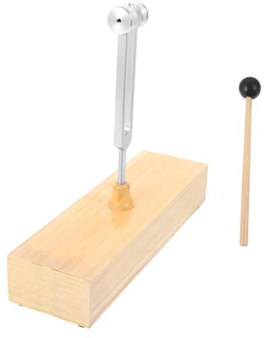 Abaodam Stimmgabel Meditationsset Aluminiumlegierung 128hz Mit Holz Resonanzkasten Und Schlaghammer Tragbares Klanginstrument Für Musiker Und Klangtherapie
