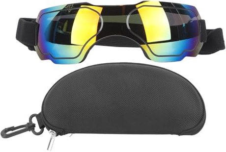 Hundebrillen Windschutz UV -Schutzhund Sonnenbrille für mittelgroße Hunde im Freien im Freien gehen (Rot)
