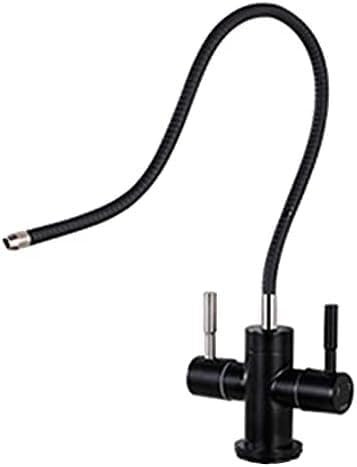 Filtro de agua potable Toque Fregadero de cocina grifo negro 360 Rotación Fregadero de la cocina Purificador del grifo se adapta a todos los sistemas de filtros de agua y sistemas de osmosis