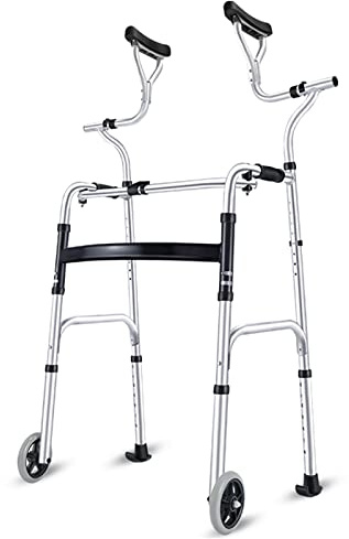 Andadores plegables con estructura for caminar, andadores ligeros for personas mayores, asistente de apoyo axilar, ayuda for discapacitados, andadores for interiores(A)