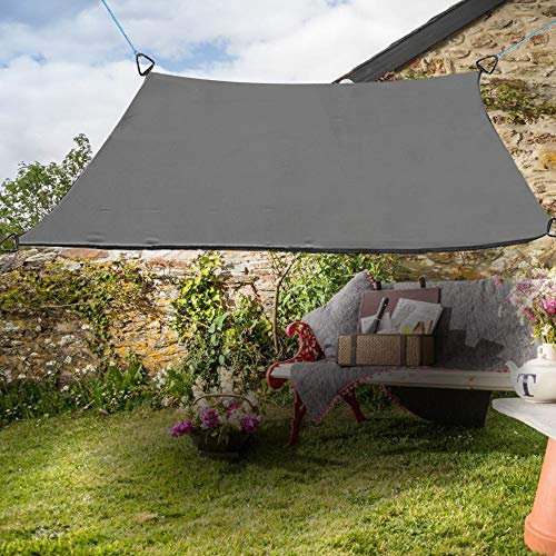 Green Bay Square Anti-UV Sun Shade Sail Outdoor Patio Party Sunscreen Canopy Sunsail 2x2m Anthracite
