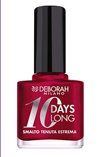 Deborah Esmalte 10 Days Long N.897 Fire Heart, duración hasta 10 días sin retoques ni lámpara UV, para uñas nutridas y luminosas