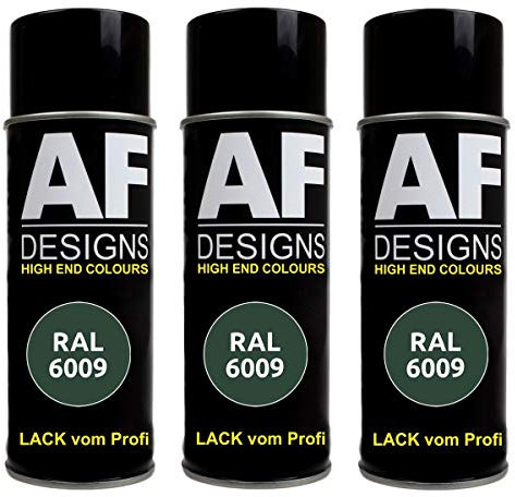 Alex Flittner Designs 3x RAL Lackspray Autolack Buntlack Spraydose RAL6009 TANNENGRUEN glänzend