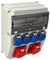 EDO Coffret Électrique de Chantier de Compatible ASTAT 121 Standard Plus IP65 Distributeur de Courant Électrique avec Disjoncteur 2x16A/5P, 4x230V IP44 Répartiteur Extérieur