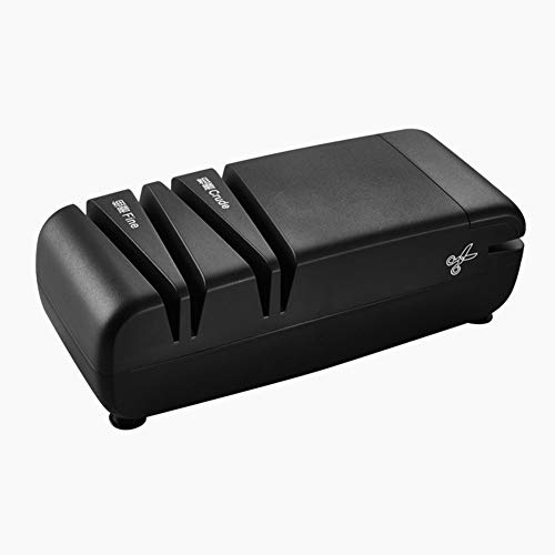 Affilatrice elettrica Da Casa, Rivestimento Diamante, Motore Potente da 60W, Affilatrice elettrica Professionale, Temperamatite Tre in Uno Per Coltelli da Cucina, Forbici e Cacciaviti (nero)