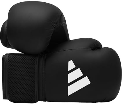 Gants de Boxe Hybrid 25 - Adidas (Couleur : Noir/Blanc - Taille : 10oz)