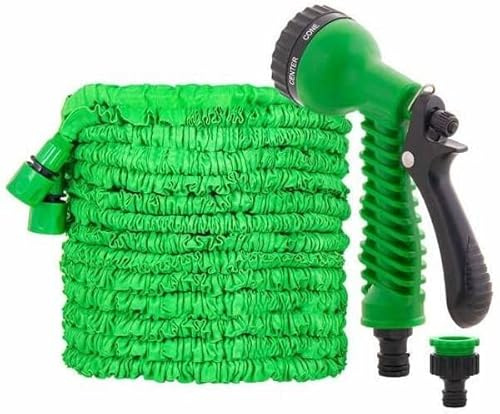 IBO Flexibler Gartenschlauch 30m mit 7-Funktions-Düse Brause Gartenschlauchanschluss | Wasserschlauch Flexibel Bewässerung Gartenarbeit Autowäsche | Dehnbarer Garten Schlauch Handbrause