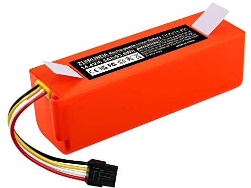 ZUIRUNDA Batería de repuesto de ion de litio de 14,4 V 6500 mAh para Xiaomi Mi Roboter Xiaomi Mijia Roborock S50 S51, batería de repuesto para robot aspirador
