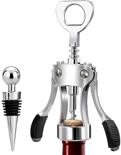 Wine Opener Wing Corkscrews Wine Bottle Openers Multifunctional Corks Beer Caps Remover for Bartender and Waiters Kitchen Bar Restaurant