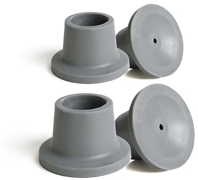 PEPE Mobility gummifötter för duschstol (4 stycken) grå, 28 mm ersättning, halkfria gummipluggar, halkfria stolmössor och duschpall fötter av gummi