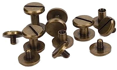 WUPNGS Leather Rivets 10sets Solid Brass Brass Belt Screws Strap Rivets Screws Craft(8mm*12mm)