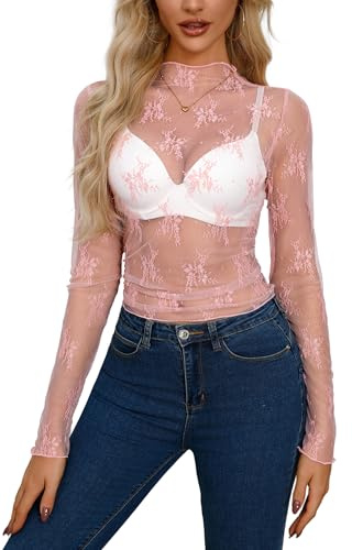 Top sexy da donna in rete trasparente