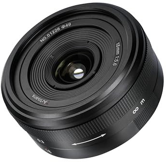 7artisans 18mm F5.6 Pancake Lens for Sony E Mount, Full-Frame Ultra-Wide Angle Lens Compatible with Sony E-Mount Cameras A5000 A6000 A6100 A6300 A6400 A6500 A6600 NEX-3 NEX-3N