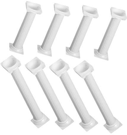 TOYANDONA 8pcs Roman Column Cake Pillars White Wedding Cake Support Dowels for Party Decorations