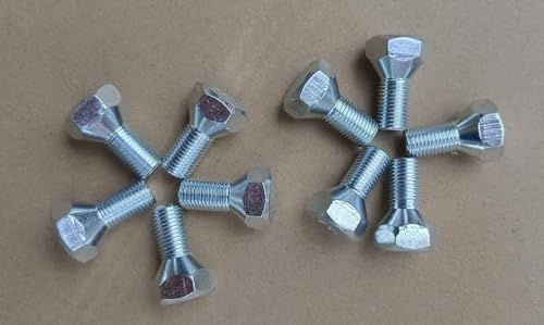 10PCS Front Rear Wheel Bolt Lug Studs 1/2-20 Bolts - 3/4 in. Hex, 1 in. Length Compatible with 610-350 Universal Fit for Some Trailer Tractor Truck Car