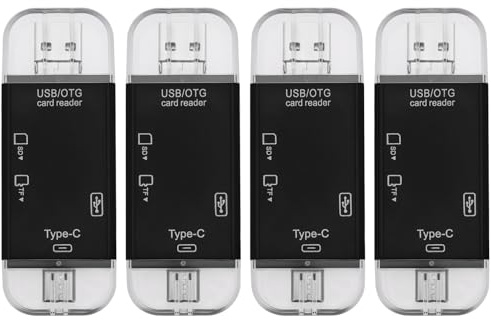 Be In Your Mind 4X Lector de Tarjetas SD/TF 6 en 1 USB Tipo C SD Micro SD OTG para Ordenador/PC/portátil