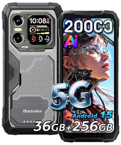 Blackview XPLORE 1 AI Android 15 Movil Irrompible 5G, 36GB+256GB/2TB Teléfono Movil Resistente, Cámara IA 64MP+50MP, 6.78 FHD+, 20000mAh Smartphone Todoterreno, 4G/5G Telefono NFC,OTG,GPS,FM, Naranja