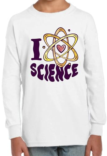 the Fan Tee Camiseta Infantil Manga Larga de Niño Niña Educacion Fisica Ciencias, Átomo, Movimiento, Fuerza, Tiempo, Espacio, Energía y Masa. 004 12 años