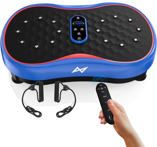 AXV Vibration Plate Fitness Platform Exercise Machine Vibrating Shaking Full Body Shaker Workout Vibrate Stand Shake Board Sport Gym for Weight Loss Fat Burner for Women Men