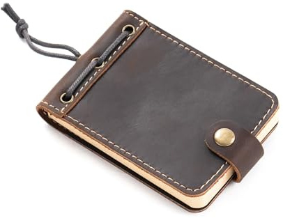 DSFDFDG Vintage mini läder anteckningsbok flip journal anteckningsbok för skisser för att skriva dagligen (A Coffee)