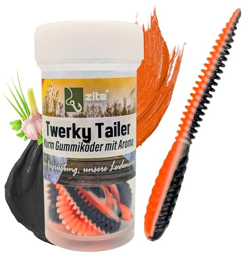 Zite Fishing Twerky Tailer Forellenköder Gummi | 3in1 Gummiköder / | Angelköder Forelle | Made in Germany | Phthalatfrei | Forellenangeln Köder&Spoons Alternative, Forelle
