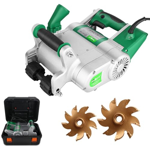 Electric Wall Chaser, 1100W Wall Groove Concrete Cutting Slotting Machine, 1600 RPM, 20-30mm Adjustable Slot Depth, Handheld Channels Concrete Cutter, for Slotting Marble Bricks