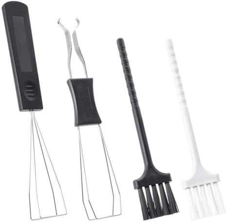 Gishbjka Set di Strumenti per Rimuovere I con 2 Estrattori per in Acciaio Inossidabile e 2 Spazzole per Tastiera per Tastiere Meccaniche.