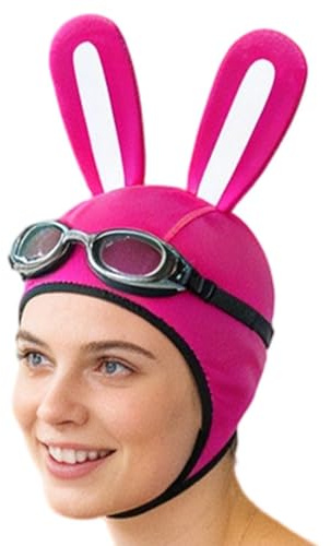 Pasamontañas de neopreno – Gorro de baño con orejas de conejo – Pasamontañas para aguas frías – Adecuado para deportes acuáticos y acuáticos: piragüismo, surf, vela, natación, snorkel y así como