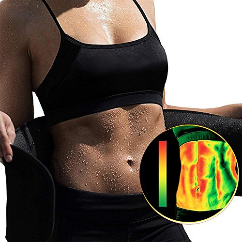 Kindax Gaine Amincissante Ceinture Abdominale pour mincir – Brûle Graisses et il y a Sudation Taille Unisexe Taille réglable pour Homme et Femme