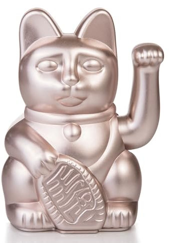 Donkey Products - Lucky Cat Moonlight - Space Winkekatze | Japanische Glücksbringer Deko-Katze in stylischem chrome Farbton