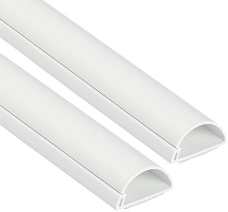 D-Line Mini 1D3015W-2PK, Canaletas de plástico para cables de red y líneas eléctricas, Canaletas para cables eléctricos - 2x 30mm (anch.) x 15mm (alt.) x 1-metro longitudes (2-metro) - Blanco