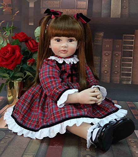 yuela Hochwertige 60cm große wiedergeborene Kleinkind Prinzessin Silikon Vinyl entzückende lebensechte Baby Bonecas Mädchen Bebe Puppe wiedergeborene Menina