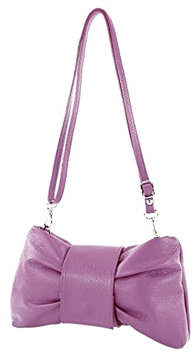 modamoda de T214 Damen Leder Umhängetasche Clutch Schultertasche Schleife handmade in Italy