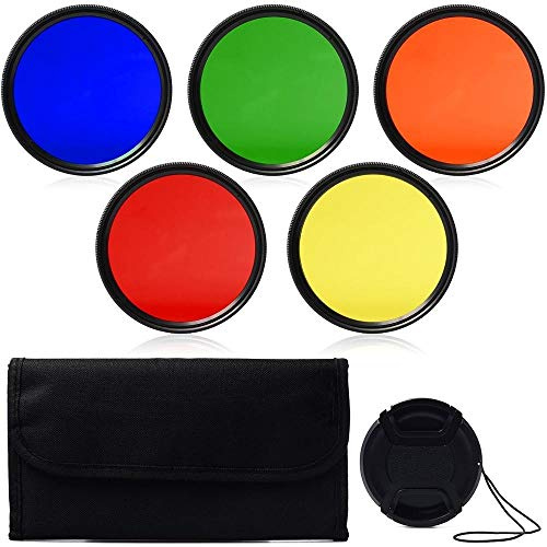 Full Color Filter Kit Objektivkappe 37 40,5 43 46 49 52 55 58 62 67 72 77 82 (Caliber : 58mm, Color : Colour Filter kit)