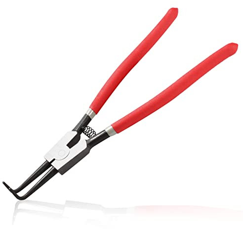 LEONTOOL 13-Inch Snap Ring Plier Heavy Duty External Circlip Pliers Bent Jaw Tip Diameter 0.12 for Installing Removing Retaining Ring