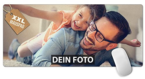 Print Royal PR XXL Mousepad mit Foto und Text selbst gestalten - Gaming Pads, Schreibtischunterlage, Personalisierte Geschenke für Gamer, Geschenk für Freund, Büro | Großes Mousepad 900 x 400 mm