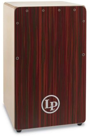 Latin Percussion LP1491RB Woodshop Cajon w/Red Blur Soundboard