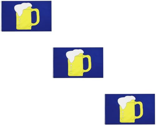 Happyyami 3stücke Beer Glass Flag Kreative Fahne Für Partys Und Bars Bunte Flagge Mit Hochwertiger Verarbeitung Für Festivals Und Feierlichkeiten