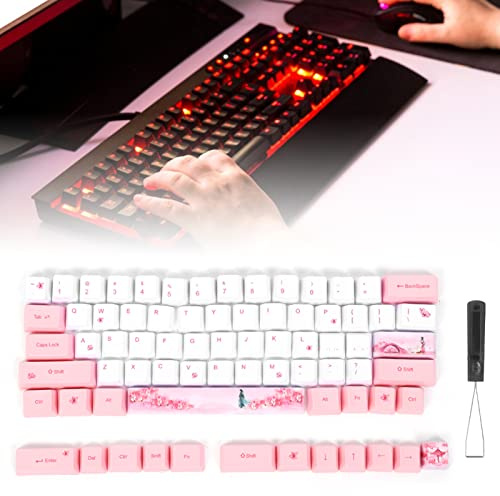 KIMISS Replaceable Keycaps, 73PCs Sublimation PBT Mechanical Keyboard 73 with Electronics Computers Accessories Computer Accessories Peripherals Keyboards, Mice Keyboards Cute Patterns