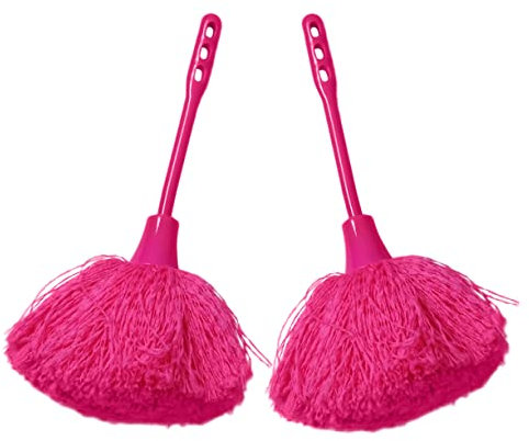 minkissy 2 Pz Spolverino Spolverini Per La Pulizia Mini Per Spolverare Scopa Da Letto Auto Pulitore Per La Dei Mobili Pulitore Di Scope Decorative Fibra Rosa