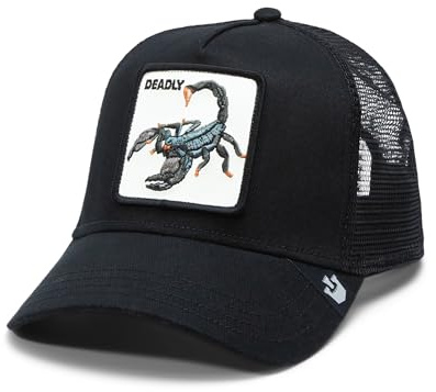 Goorin Bros. The Deadliest Scorpion Noir Casquette de Camionneur Ajustable