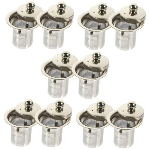 PRETYZOOM 10 Piezas colador de tetera colador colador de té infusor de bolas de té infusor te infusionador de te tea set Infusor de té colador de malla coladores de té colador para té Silver