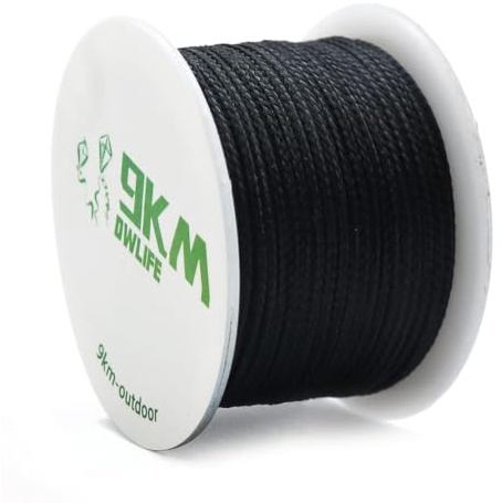 9KM DWLIFE 100% Kevlar Schnur Mehrzweck-Geflechtschnur Hochfeste Seile | Drachenschnur Campingschnur Angelschnur Modellraketen Flammschutzmittel Nicht leicht zu zerbrechen Gelb/Schwarz 50lb~1000lb