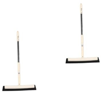 Ipetboom 2pcs Versatile Floor Cleaning Wiper Window Squeegee Beige Bathroom for Home Office Kitchen and Car Cleaning Effortlessly Removes Wet