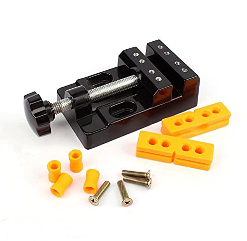 Universal Mini Schraubstock aus Aluminiumlegierung, 57mm Bohrmaschine Werkbank Klemme für Nussbaum und Schmuck, DIY Werkzeug