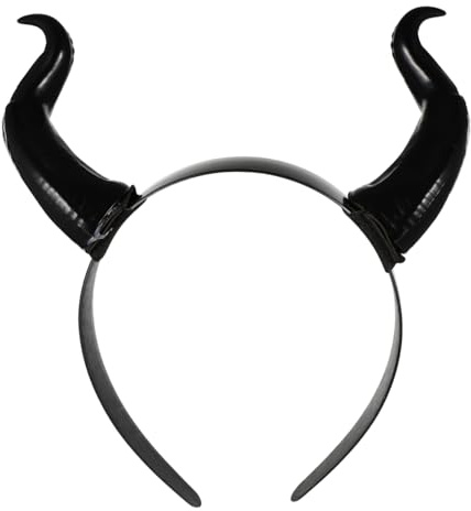 VICASKY Hörner Teufelshörner Geweih Kopfschmuck Horns Cosplay Gold Nonne Gothic Halloween-stirnband Kopfbedeckung Aus Horn Stirnband Stirnbänder Mädchen Kuh Fälschung Schurken Halloween-horn-stirnband
