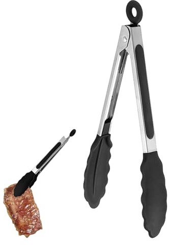 Menibeuty Pince Cuisine, 3pcs Pince Barbecue Résistante Silicone Résistant À La Chaleur Pince Barbecue Pince Cuisine Silicone,Pince De Cuisine Idéal Pour Cuisiner, Salade, Grillades Et Barbecue