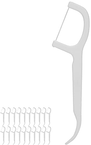 ACOGEDO Picks a Filo Interdentale Professionale 20pcs - Design Ergonomico per la Pulizia dei Denti Usa e Getta per Adulti con Manico a Scatto Facile e Fibra di Polietilene Slim in Polietilene