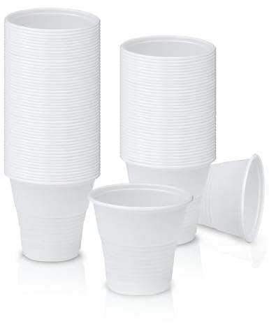 DETERMONDO 1000 Bicchierini Caffè Plastica Monouso 80cc Tazzine Bianche Usa e Getta Resistenti Professionali per Espresso Corto Ristretto Ideali per Bar Distributori Automatici Ufficio Casa Feste