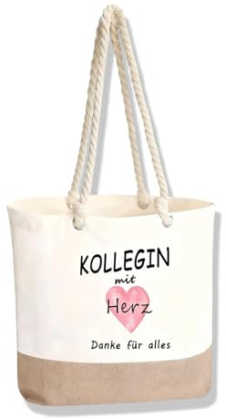 Leseogye Abschiedsgeschenk Kollegen Jutebeutel, Große Kapazität Wasserdichte Einkaufstasche, Faltbare Jute Stofftasche für Abschied Kollegin, Frauen, 45x35x15cm